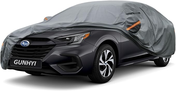 GUNHYI Premium Car Cover Custom Fit Subaru Legacy Sedan, 16 Layers Heavy Duty Car Cover Waterproof All Weather with Zipper Door for Sun Rain Snow Dust Uv Protection