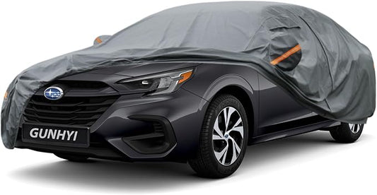 GUNHYI Premium Car Cover Custom Fit Subaru Legacy Sedan, 16 Layers Heavy Duty Car Cover Waterproof All Weather with Zipper Door for Sun Rain Snow Dust Uv Protection