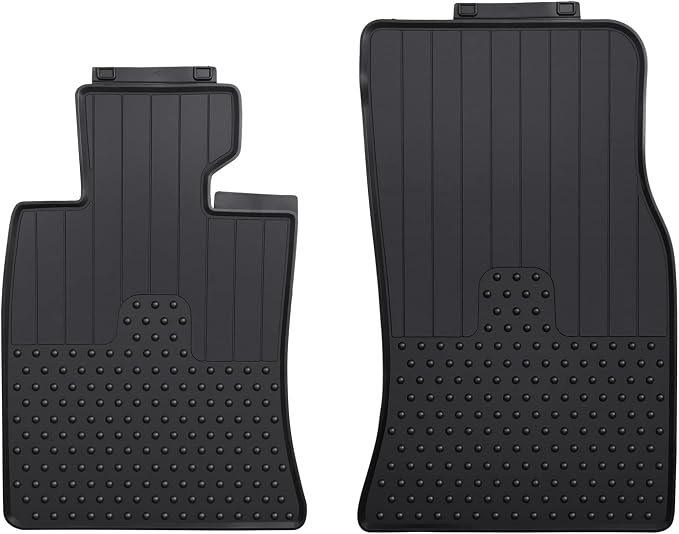 Car Floor Mats Custom Fit for Mini Cooper Mini Cooper Gen2 Hardtop R56, Clubman R55, Convertible R57 Black Rubber All Weather Protection Auto Floor Liners(Set of 2 Front Mats)