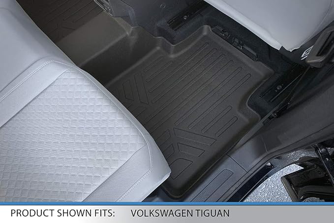 SMARTLINER Custom Fit Floor Mats 3 Rows and Cargo Liner Behind 2nd Row Set Compatible with 2018-2024 Volkswagen Tiguan