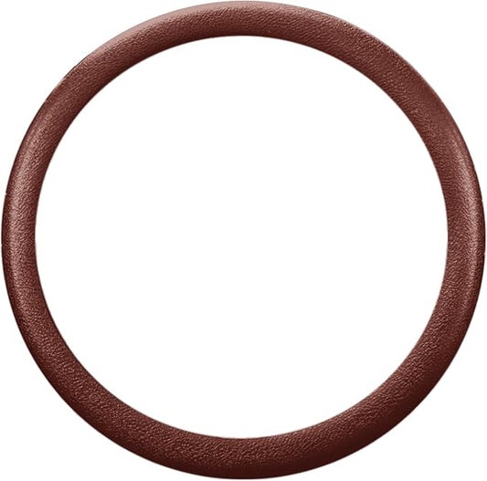 LRITER Car Steering Wheel Cover, Non-Slip Silicone Material, Multiple Color Choices, Universal Auto Parts Steering Wheel Cover, Suitable for Most Cars (Coffee)