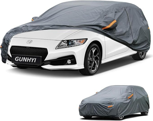 GUNHYI Premium Car Cover Custom Fit Honda CR-Z, 16 Layers Heavy Duty Car Cover Waterproof All Weather with Zipper Door for Sun Rain Snow Dust Uv Protection