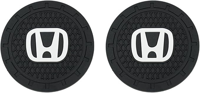 Car Cup Holder Coasters Compatible with Honda Series Interior Accessories,Recessed Silicone Anti Slip Cup Holder Coaster Interior Accessories 2.75in 2Pack (Black)