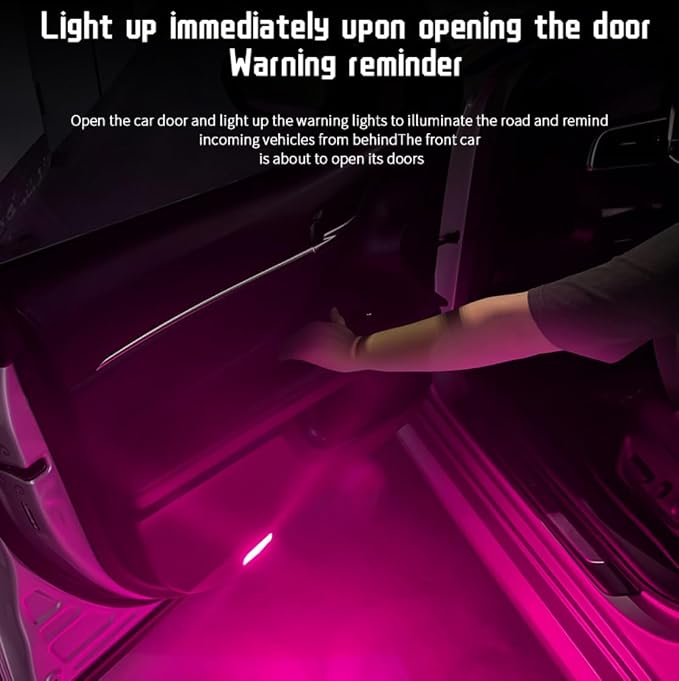 No Fade Car Door LED Colorful Lights Car Welcome Multicolor Puddle Lights Compatible with Toyota