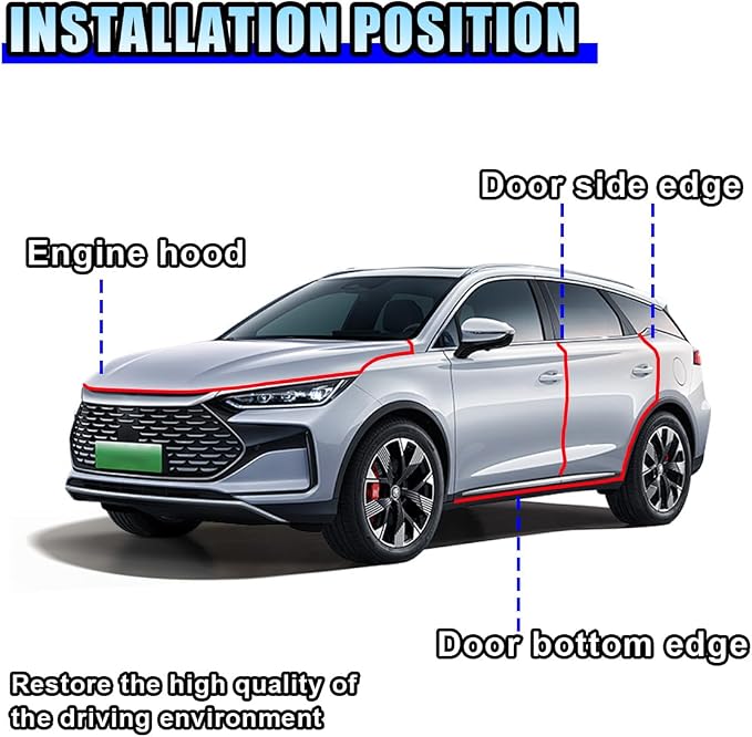 16FT/5M Car Door Edge Guards - U Shape Electroplated Glossy Rubber Door Edge Trim Seal Protector - Self-Adhesion Car Scratch Protection Guards for Sharp Edge, Doors, Sheet Metal (Silver)