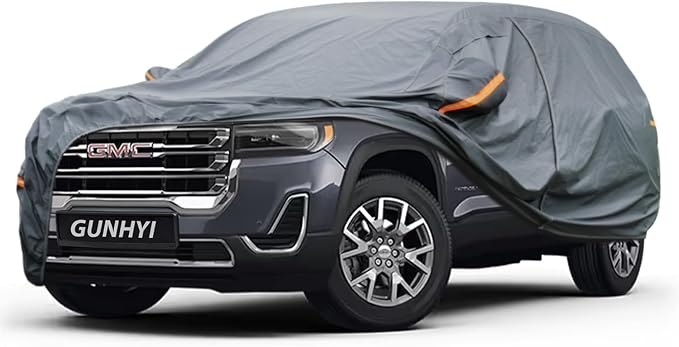 GUNHYI Premium Car Cover Custom Fit GMC Acadia, 16 Layers Heavy Duty Car Cover Waterproof All Weather with Zipper Door for Sun Rain Snow Dust Uv Protection