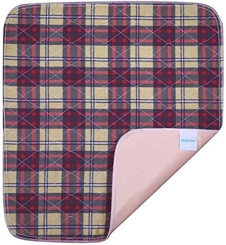 Waterproof Seat Pad, 20x22 Inch, Plaid | Washable, For Incontinence, Seniors, Adult, Children, or Pet, Triple Layer Chair Cover Protector, 24 Ounce Absorbency