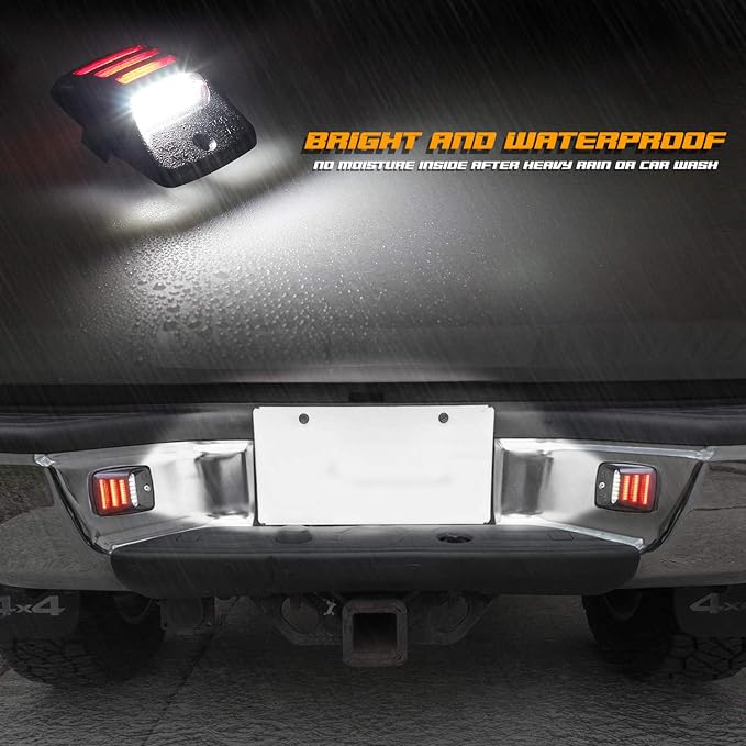 LED License Plate Lights with Red OLED Neon Tube Compatible with Tacoma 2005 to 2015, Tundra 2000 to 2013
