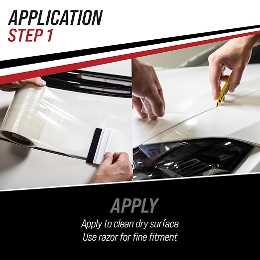 [TRACK ARMOUR] 6" x 100' - Temporary Paint Protection Film for Car, Truck or Motorcycle. Clear Adhesive Film to Protect Paint, Clear Bra or Wrap for Track Days, Road Trips and Off-Roading
