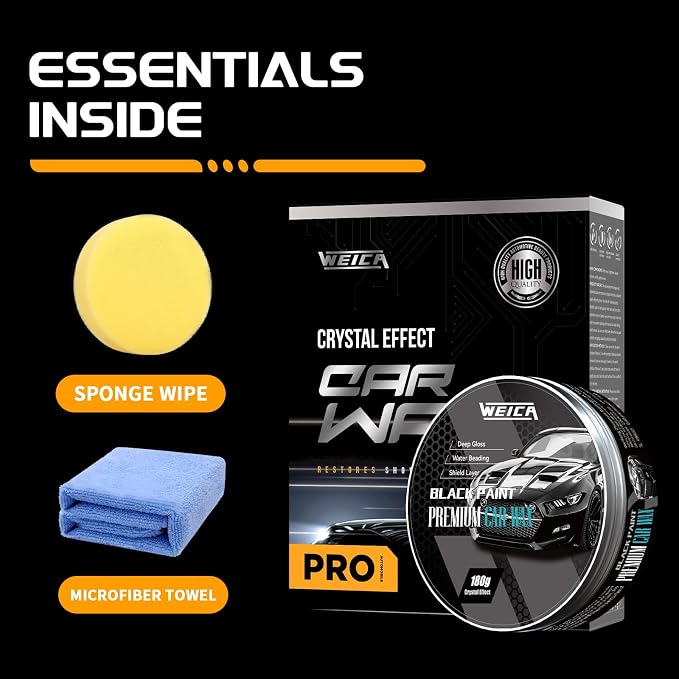 Car Wax for Dark Color Cars | Black, Charcoal, Midnight Blue | Liquid Depth & Sun Swirl Defender | 180g
