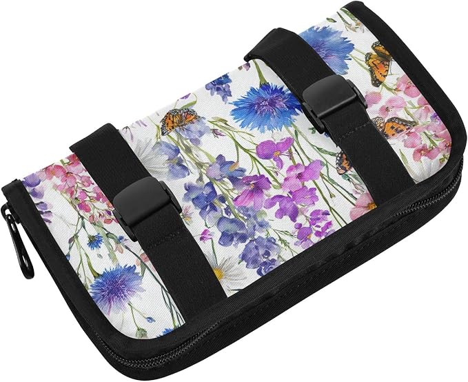 Pink Bluebonnets Daisy Car Tissue Holder Durable Napkin Holder Hanging Tissue Holders Case Car Tissues Bag for Sun Visor Seat Back Universal Auto