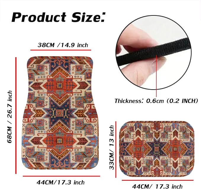 Car Floor Mats Non-Slip Automotive Floor Mats All-Weather Front Rear Car Floor Foot Mat Sets of 4 Pieces Foot Mats Rugs Carpet for Car Trucks SUV Sedans (NO.40)