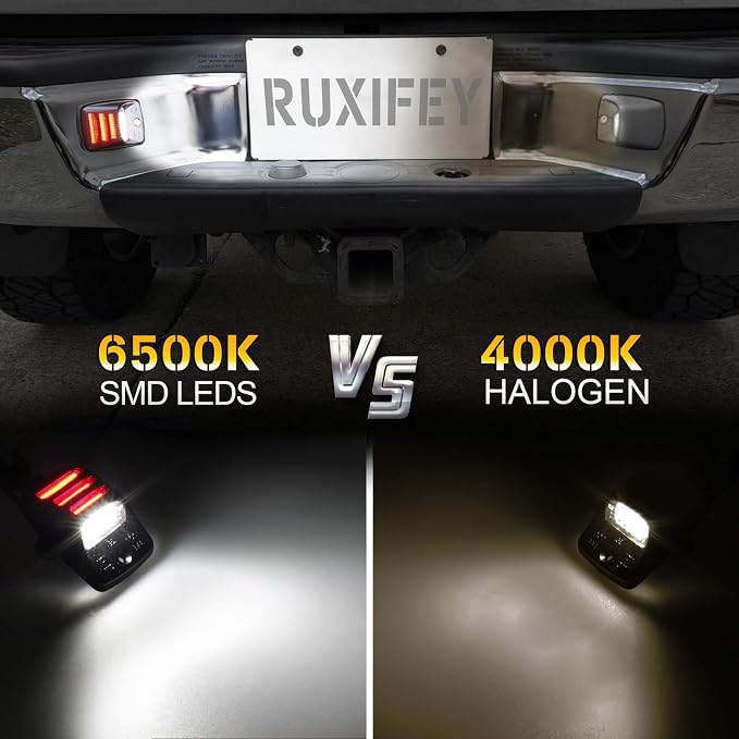 LED License Plate Lights with Red OLED Neon Tube Compatible with Tacoma 2005 to 2015, Tundra 2000 to 2013