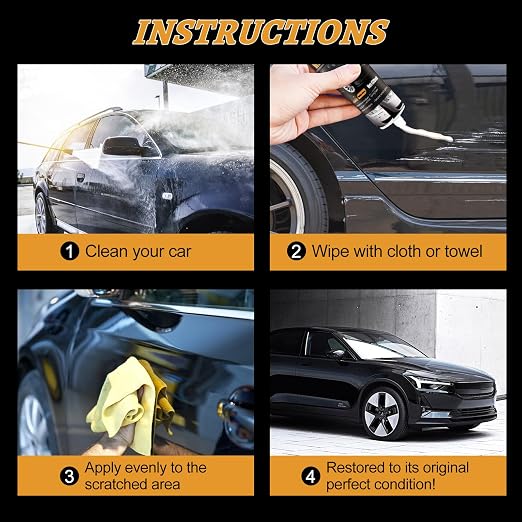 Scratch Remover for Vehicles, Upgrade Car Scratch Remover for Deep Scratches, Car Polishing Wax Scratch Remover for Vehicles,Car Scratch Repair Paste,Cars Paint Scratchs Repair Kit with Wipe Sponge
