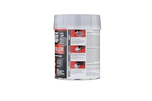 Evercoat Body Shop 105002 Pro-Grade Body Filler, Fast Drying and Lightweight Multipurpose for Dents in Aluminum, Fiberglass & More, Easy Mix Hardener Included 13 Fl Oz.