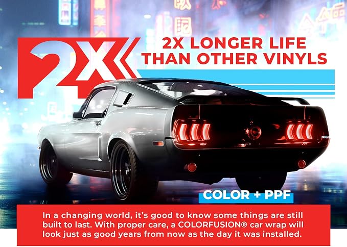 ColorFusion PPF by VViViD, Gloss Polar White Dry Apply PPF Vinyl Car Wrap Roll 60ft x 5ft