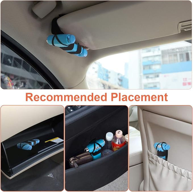 THINKWORK Car Safety Hammer for Teen Boy and Men's Gifts, Blue Three-in-One Emergency Escape Tool with Window Breaker and Seat Belt Cutter, Safety Emergency Car Escape Tool for Family and Children