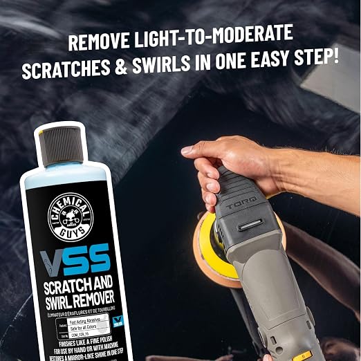 Chemical Guys, VSS One-Step Scratch & Swirl Remover, Cut & Polish, 16 oz | Cuts scratches and swirls then finishes to a high gloss in one step, safe on clear coat and ceramic paint