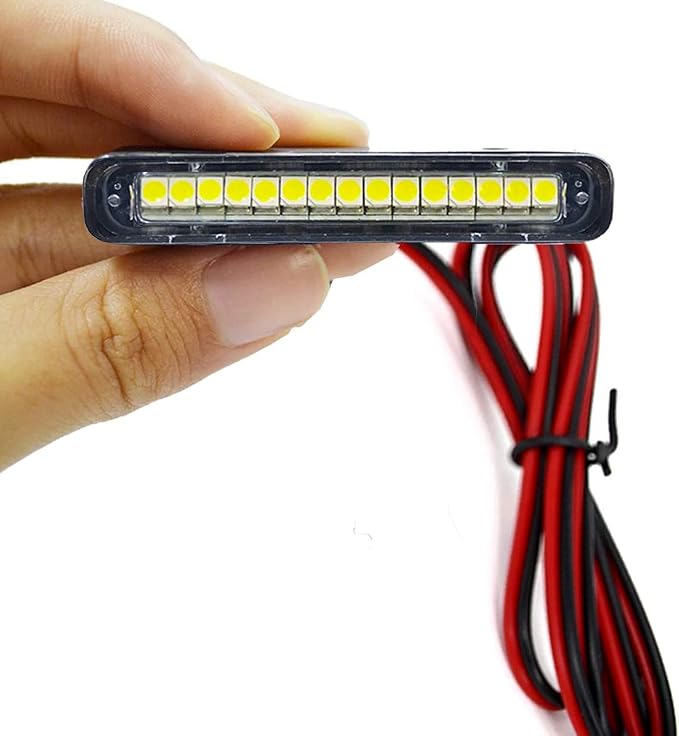 1Pcs 15 white Leds Led License Plate Light Waterproof Motorcycle Led Tail Light Trailer Light,Backup Light,Reverse Light,Side Marker Light for Motorcycle Scooter Bike ATV Car RV SUV