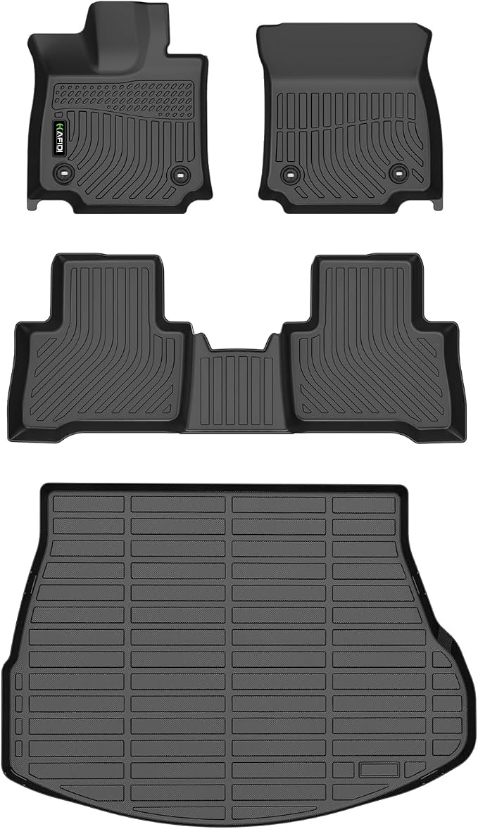 All Weather Floor Mats & Cargo Liner Set for 2022-2026 Lexus NX Hybrid (NX350h/ NX450h+) Custom Fit Floor Liners Accessories - Black