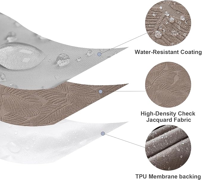 Waterproof Seat Cover for Dining Room Chair Seat Covers Washable Kitchen Chair Seat Slipcovers Protector (Taupe, 2 PCS)