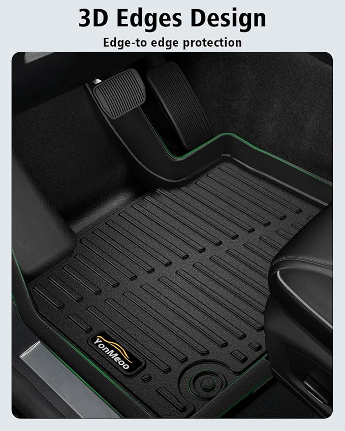 Floor Mats Custom for Toyota Camry 2025 (Include Hybrid) | All Weather TPE Rubber Floor Liners, Cargo Liner Full Set for Camry Accessories, Black