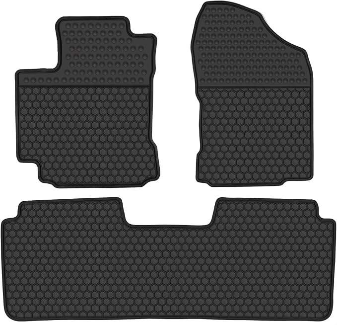 Car Rubber Floor Mat Custom Fit for Toyota Corolla Sedan 2014 2015 2016 2017 2018 2019 Automatic Transmission Full Black Auto Liner Mats All Weather Heavy Duty Odorless No im Hatchback Model