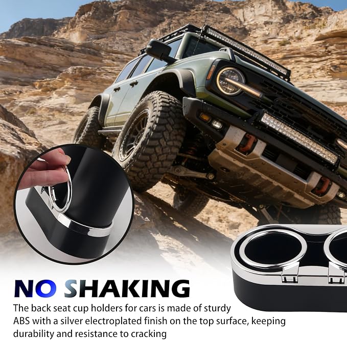 Double Cup Holders for Car,Adjustable Car Cup Holder Organizer for Dashboard/Center Console,Multifunctional Cars Drink Holder Center Console Organizer Fit for Cars,Trucks,SUVs