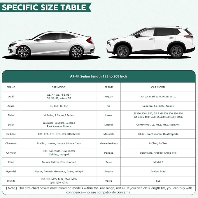 GUNHYI Car Cover Waterproof All Weather, 16-Layer Heavy Duty Full Exterior Cover with Vents, Driver Door Zipper & Towel, Summer Sun/UV/Rain Protection, Fit Sedan Chrysler 300, Lexus ES350 etc.