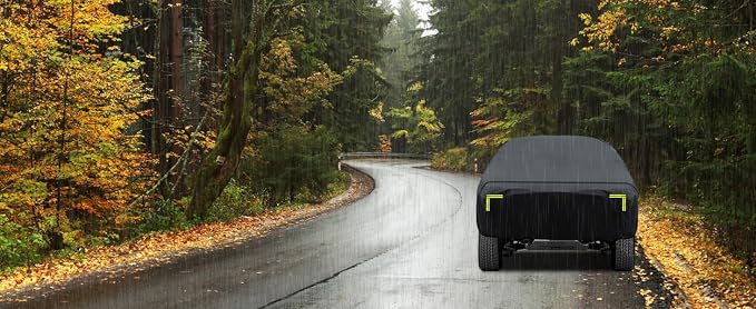 Car Cover Custom Fit for Toyota Tundra 2007-2024,6 Layers Truck Cover Waterproof All Weather for Automobiles,Outdoor Full Exterior Cover Black,Up to 233.6 inch, 5.5 Bed Length