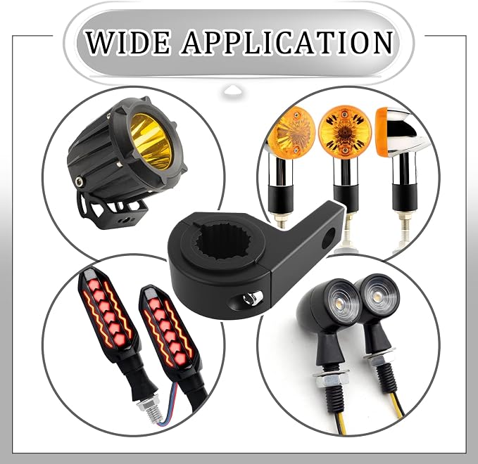 2PCS Rust-Resistant LED Light Bar Bracket Kit for ATVs UTVs Trucks | Motorcycle Light Bar Mounts with 3 Sizes Rubber Ring 0.75" 1" 1.25",Multi-Purpose Roof Rack Lights for DIY Enthusiasts
