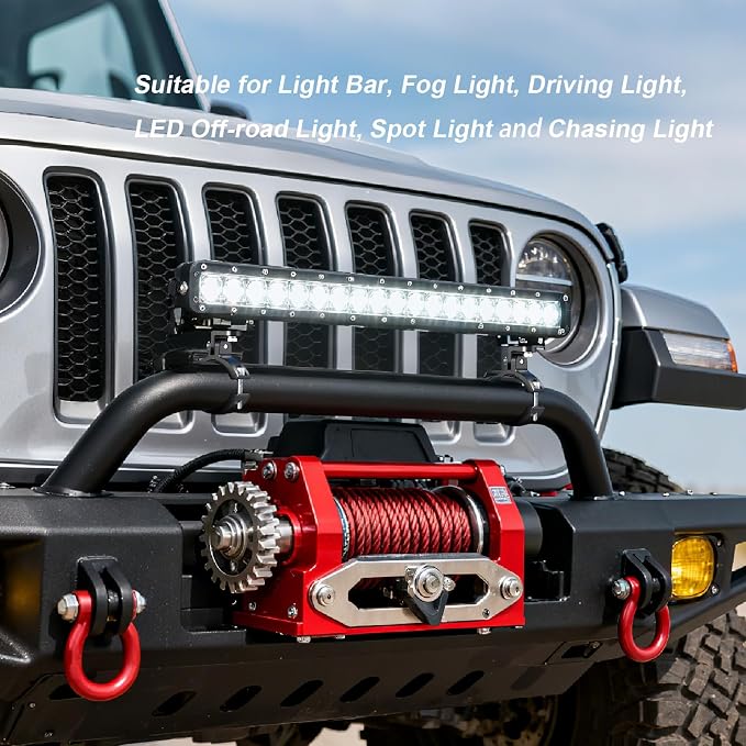 LOKTENWO Aluminum Alloy LED Light Bar & Fog Light Mounting Brackets, 2PCS | Off-Road Light Mounts for 1.85"-3" Diameter Bull Bar, Front Bumper Guard and Roll Cage, Fits Jeep, Truck, SUV, UTV