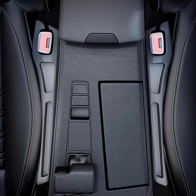 7F Car Seat Gap Filler Organiser,Between Seat Gap Filler, Centre Console Organiser, Universal Car Accessories, Fit SUV Truck Storage Black