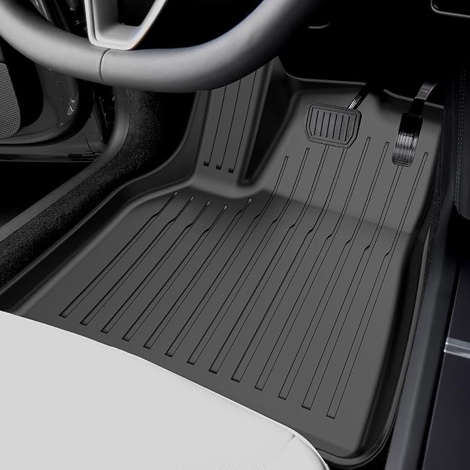 Pawtein 6-Piece TPE Floor Mats Compatible with 2025-2026 Model Y Juniper | Flexible, waterproof, stain-proof, anti-slip, easy-clean interior liners