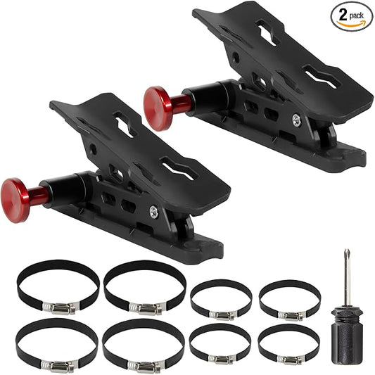 ZHILXN Quick Release Fire Extinguisher Mount with 8 Clamps for Tractor 2PCS | Corrosion-Resistant, Fire Extinguisher Holder Bracket Compatible with Jeep Wrangler JT/TJ/JL/JKU, UTV, RZR, Can-Am X3 Yamaha