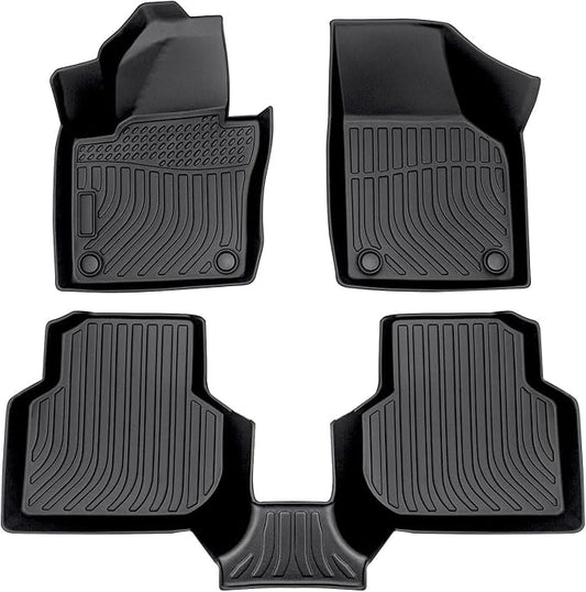 Cartist Floor Mats Custom Fit for Volkswagen VW Jetta 2012-2018 All Weather Floor Liner Front & 2nd Row Car Carpet Protection TPE Odorless