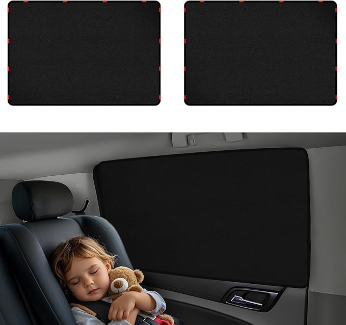 ZATOOTO Car Window Cover for Privacy,Soft Suede for Durable,16.69×31.5in | Stay Cool & UV Protection, For Baby Back Window Sunshade, Light Blocking Sun Shades for Camping Eating and Rest