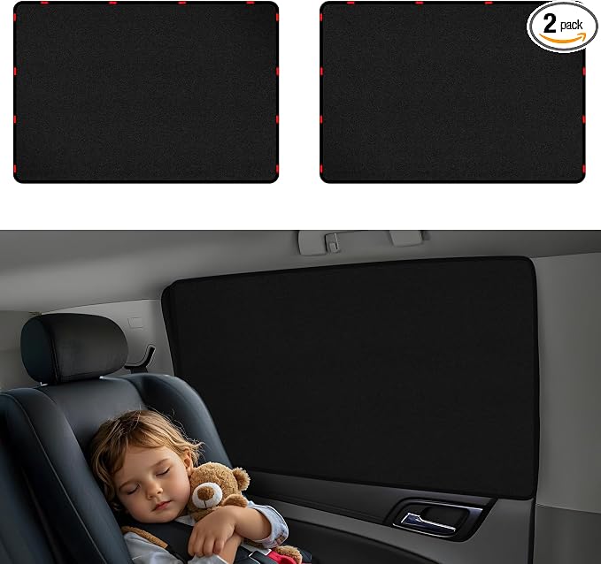 ZATOOTO Car Window Cover for Privacy,Soft Suede for Durable,16.69×31.5in | Stay Cool & UV Protection, For Baby Back Window Sunshade, Light Blocking Sun Shades for Camping Eating and Rest