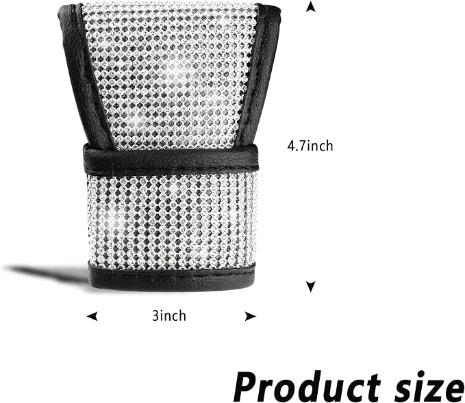 Crystal Auto Gear Shift Cover Bling Car Accessories,Universal Car Knob Gear Stick Protector from Scratching with Rhinestone Covers Car Decor Accessories for Women(Bling-003)
