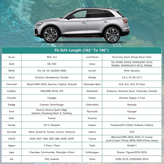 GUNHYI SUV Car Cover for Automobiles Waterproof All Weather, Universal Fit Subaru Outback, Buick Enclave, Chevrolet Equinox, Toyota RAV4/4Runner, Hyundai Santa Fe, Ford Edge, Volkswagen Tiguan etc.