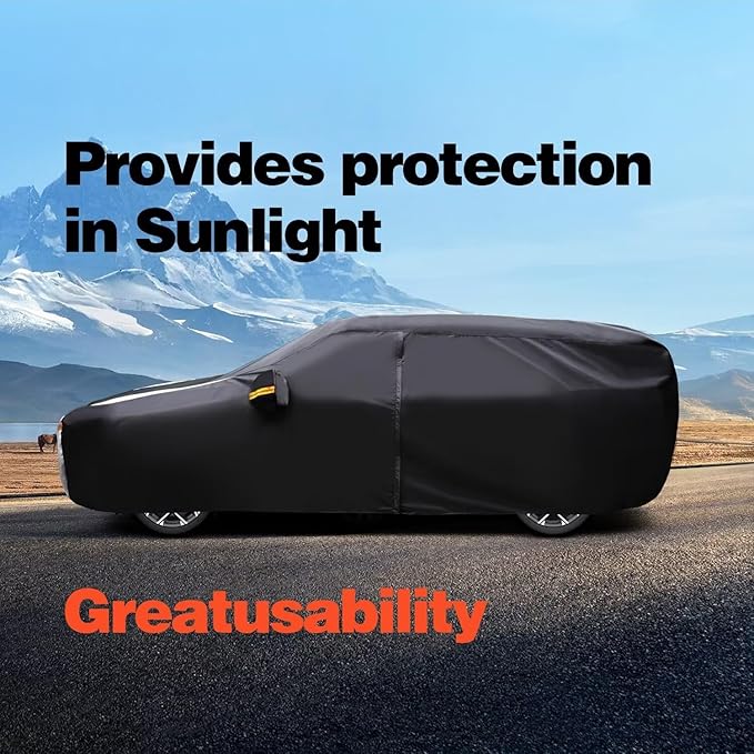 Large SUV Car Cover for Mercedes-Benz GLS-Class 2015-2026 100% Waterproof All Weather, Heavy Duty Outdoor Full Exterior Covers Rain Sun Wind UV Protection.