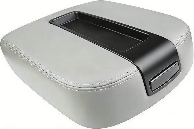 Upgrade Center Console Armrest lid Cover for Chevy GMC, 19328717, Gray | For Silverado/Sierra 1500 2500HD 3500HD 2007-2013, Suburban1500/2500HD/3500HD, Avalanche, Yukon/Yukon XL & Tahoe 2007-2014
