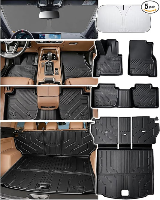 All Weather Floor Mats for 2026 Mazda CX-5 CX5, Cargo Mat and Backrest Mats, Custom Fit TPE 2026 Mazda CX5 Floor Mats Full Set Protection, 2026 CX-5 Accessories