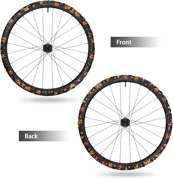 Marble Wheelchair Wheel Covers Set of 2 Leaves Wheelchair Accessories to Protect Floors Carpets