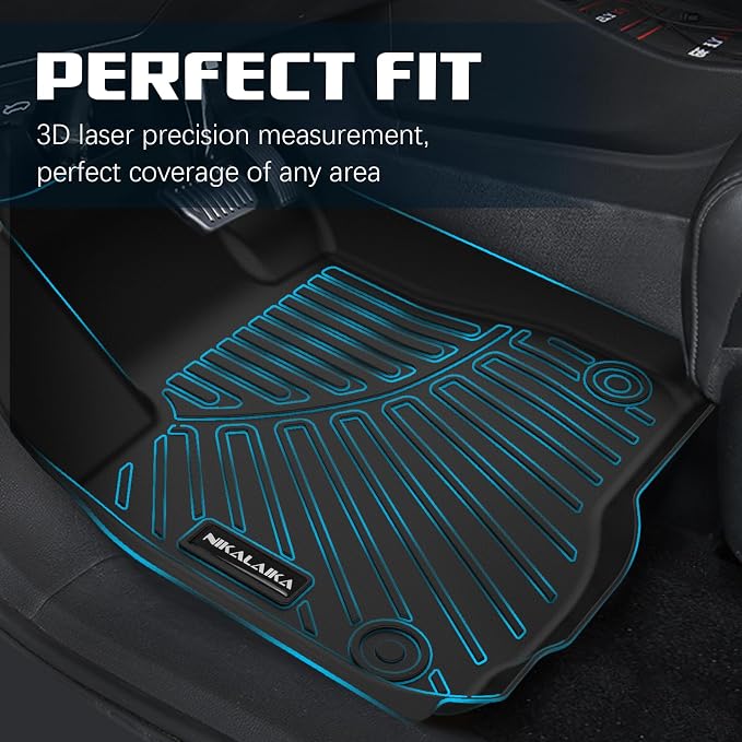 Floor Mats for 2018 2019 2020 2021 2022 2023 2024 Toyota Camry (FWD Only, Not for Hybrid) All Weather Protection TPE Rubber Full Set Floor Liners 2024 Camry Accessories, Odorless Anti-Slip, Black