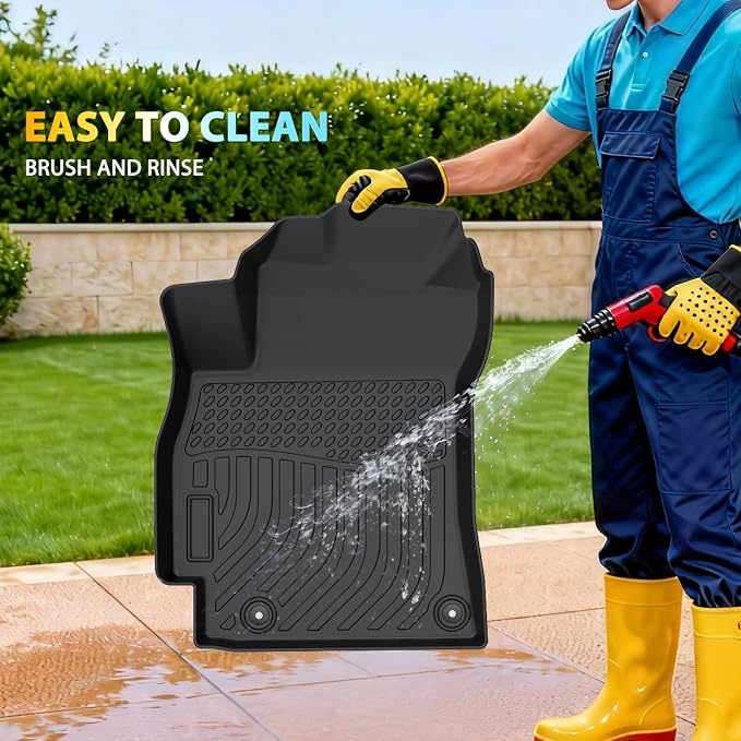 Floor Mats for Hyundai Elantra & Elantra N 2021-2026 (NOT Hybrid) | All-Weather TPE Full Coverage for Elantra, Custom Fit Waterproof Car Liners Accessories Non-Slip Easy-Clean Mats