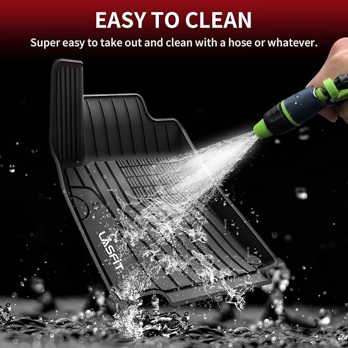 LASFIT Floor Mats for Mercedes Benz GLB 250/35 AMG (Fit 5 Seats) 2026 2025 2024 2023 2022 2021 2020, All Weather TPE Custom Fit Floor Liners for GLB250 & GLB35 AMG 1st & 2nd Row Car Mats, Black