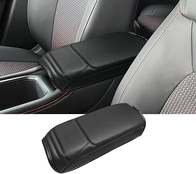 Muslogy Center Console Armrest Cover Fit for Nissan Kicks 2025 2026 Accessories, Comfort Armrest Pad Console Lid Cushion Vegan Leather Regular Thick