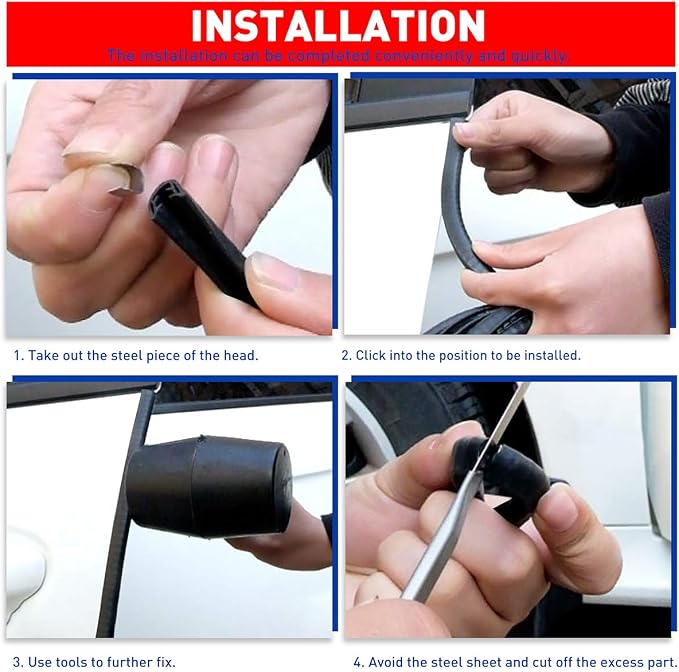 Car Door Edge Guards,Rubber Seal Protector U Shape Edge Trim Door Edge Protection Fit for Most Car (32FT, Black)