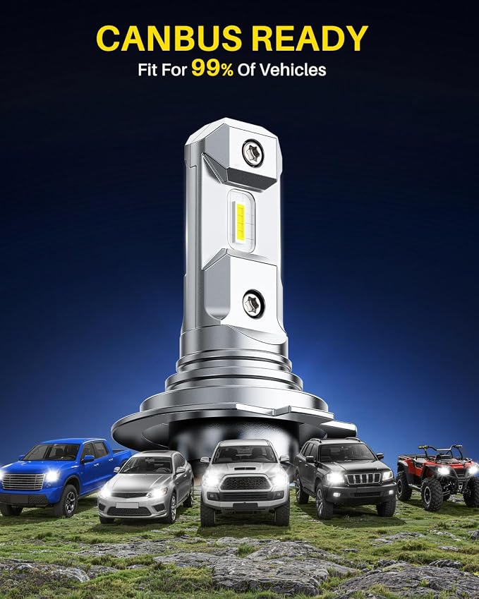 AUTOONE 2026 Upgraded H7 Headlight Bulbs, 1200% Bright 60000 Lumens LED Bulbs